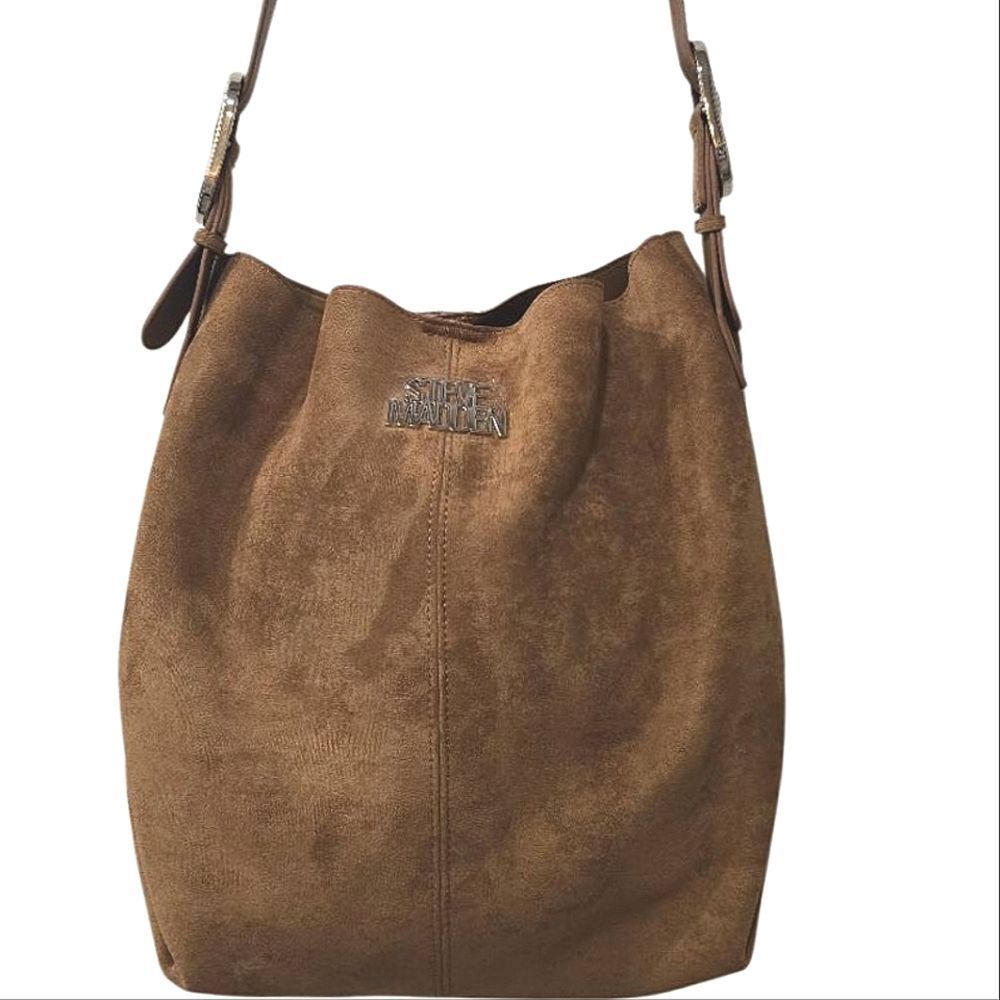 Steve Madden BFlorrence Suede Hobo Bag- Tan - Picture 2 of 11
